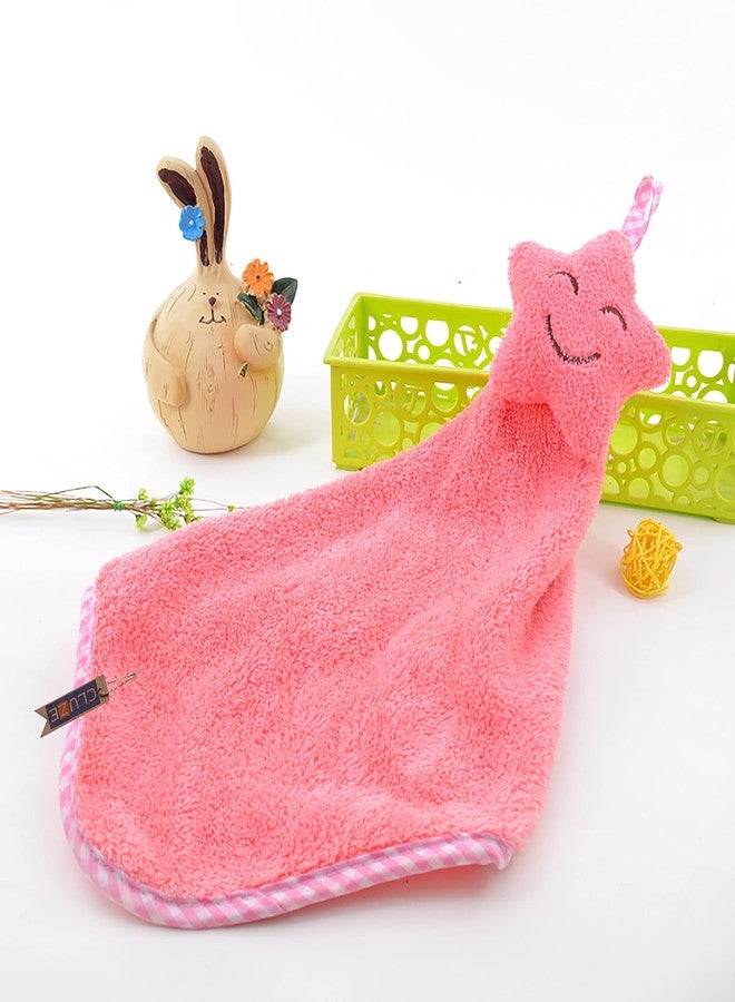 CLUZE Super Soft Star Hanging Hand Towel for Kitchen and Bathroom | Ultra Absorbent Thick Coral Velvet Hand Towels with Hanging Loop Fast Drying Microfiber 38”x25 (Pack of 4) - Image 4