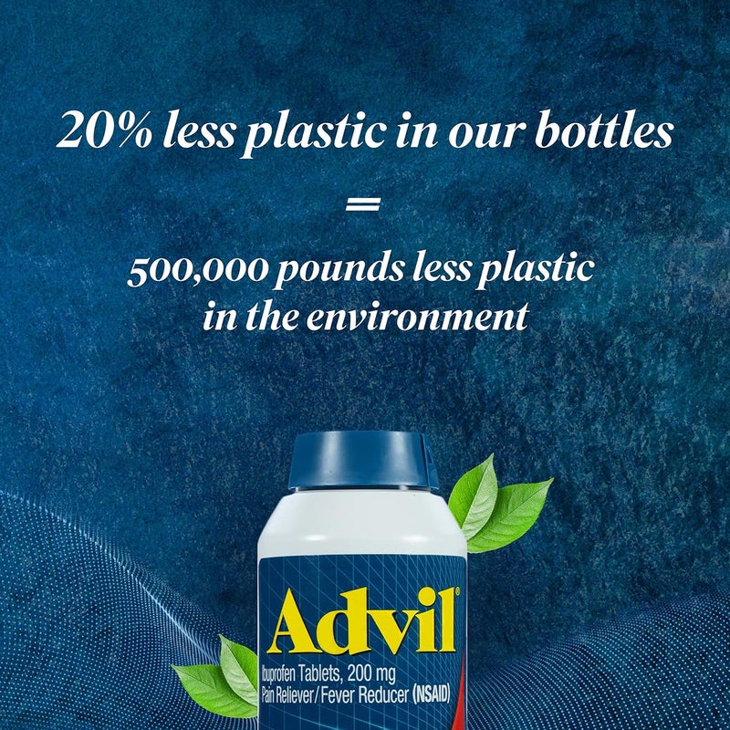 Advil أدفيل مسكن للألم وخافض للحرارة دواء مسكن للألم مع إيبوبروفين 200 ملغ لصداع وآلام الظهر وآلام الحيض وتخفيف آلام المفاصل 10 أقراص مغلفة عبوة من 4 - Image 3