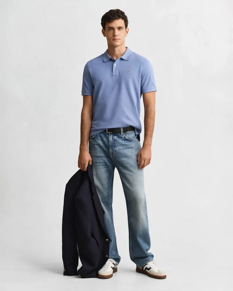 GANT  Regular Shield Short Sleeve Pique Polo for Men | Best Price UAE