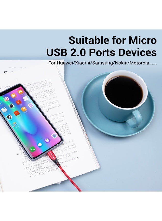 VENTION USB 2.0 to Micro USB Cable  Red Aluminum Alloy Type Model # COARF - Image 4