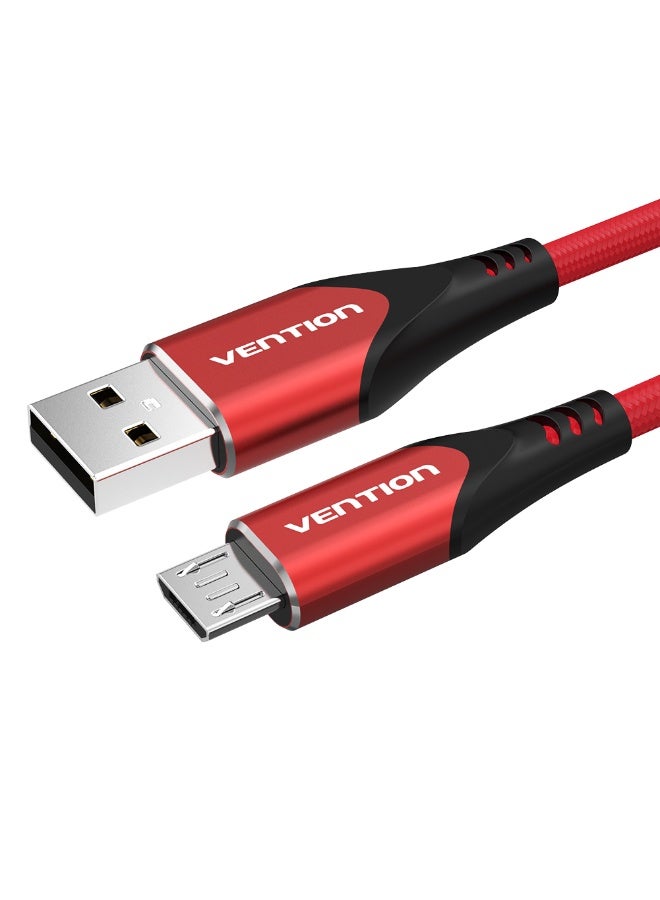 VENTION USB 2.0 to Micro USB Cable  Red Aluminum Alloy Type Model # COARF - Image 1