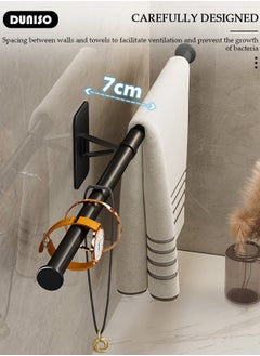 DUNISO Bathroom Towel Bar, Self Adhesive Towel Rack for No Drilling, Bathroom Towel Holder Wall Mounted, Hand Towel Holder, Toilet Paper Holder, Bath Accessories Towel Hanger for Bathroom Wall  - Image 3
