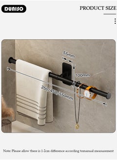 DUNISO Bathroom Towel Bar, Self Adhesive Towel Rack for No Drilling, Bathroom Towel Holder Wall Mounted, Hand Towel Holder, Toilet Paper Holder, Bath Accessories Towel Hanger for Bathroom Wall  - Image 4