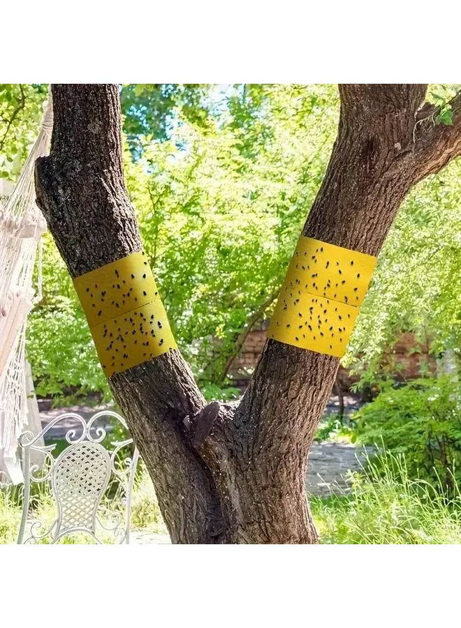 Bright Yellow Self Adhesive Tree Tape 3.94 x 393.7 Inch Pest Control Barrier - Image 3
