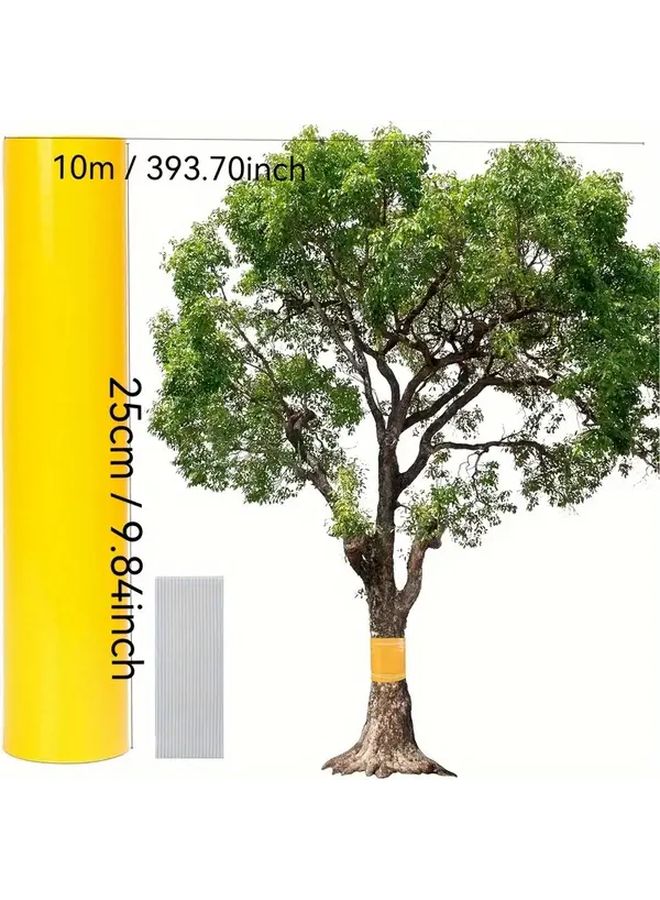 Bright Yellow Self Adhesive Tree Tape 3.94 x 393.7 Inch Pest Control Barrier - Image 5