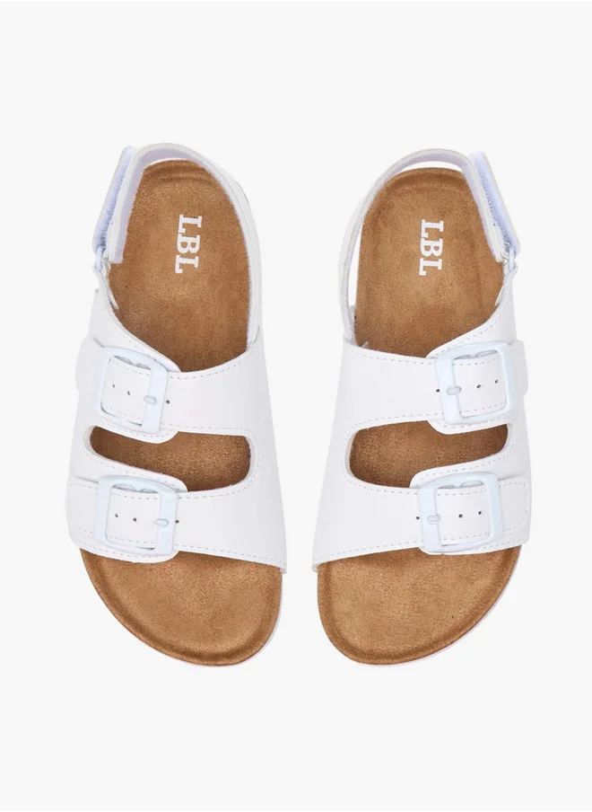 LBL by Shoexpress Buckle Accent Strap Sandals with Hook and Loop Closure