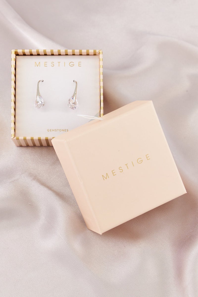 Mestige Women Eclipse Earrings, Silver  - Image 3