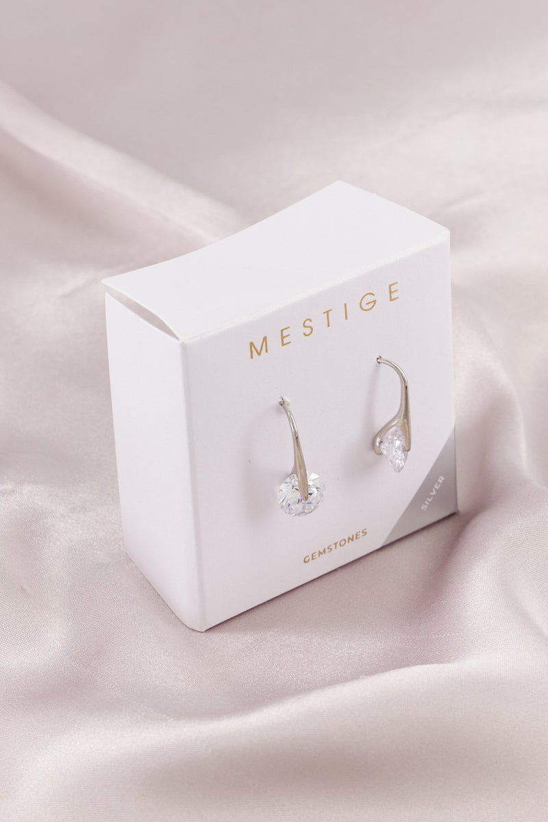 Mestige Women Eclipse Earrings, Silver  - Image 2