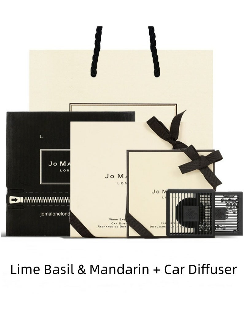 jo Malone Lime Basil & Mandarin Car Air Freshener Perfume with Square Air Fresheners Diffuser