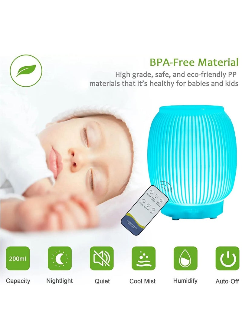 Generic - Aroma Diffusers for Home Aromatherapy Essential Oils Diffuser and Cool Mist Humidifier with 3 Mist Modes Fragrant Oil Humidifier Vaporizer Timer and Auto-Off Humidifiers for Bedroom 200ml - Image 1