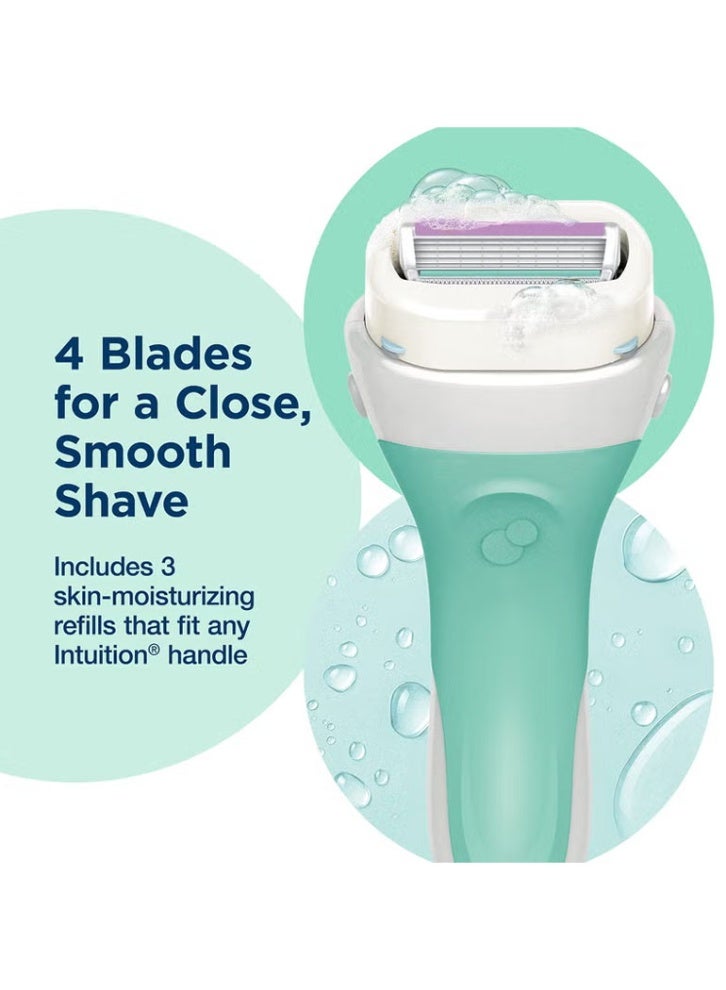 Intuition Chic Intuition Women's Sensitive Razor Blades Packs with Vitamin E and Aloe Vera, 1-Pack (3 pieces) - Image 4