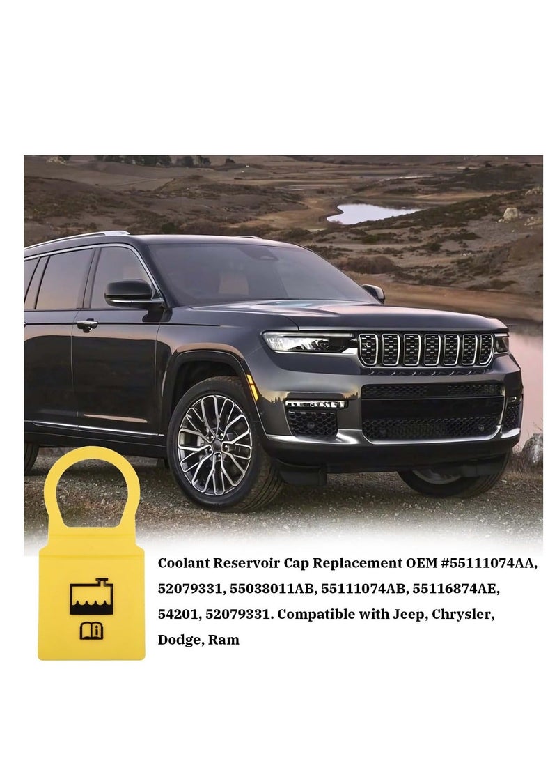 بيوينتي Engine Coolant Reservoir Caps, Coolant Cap Replacement, Coolant Recovery Tank Cover, with Sponge Pad, Compatible with Many Car Models, Replaces OEM#55111074AA 52079331 - Image 5