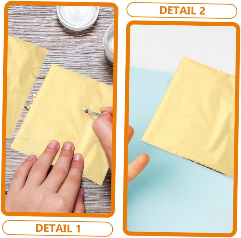 DOITOOL 200 Sheets of Imitation Gold Foil Flakes for Crafting Decorative Art Foil Sheets Gilding Supplies for DIY Projects and Home Decor - Image 3