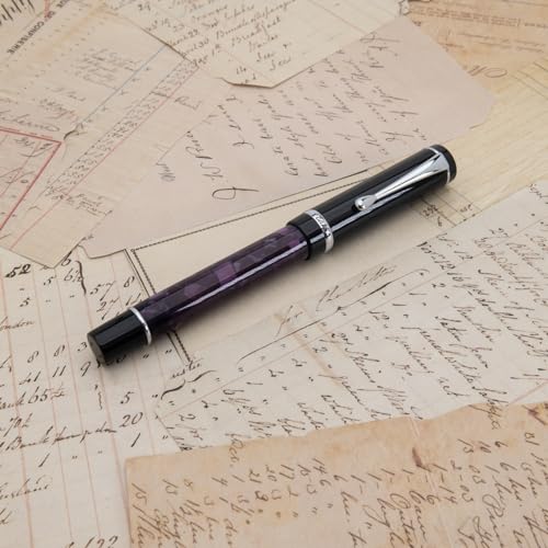 Conklin Duragraph Fountain Pen Purple Nights - Medium Nib, Elegant Writing Instrument with Rich Purple Finish - Image 2