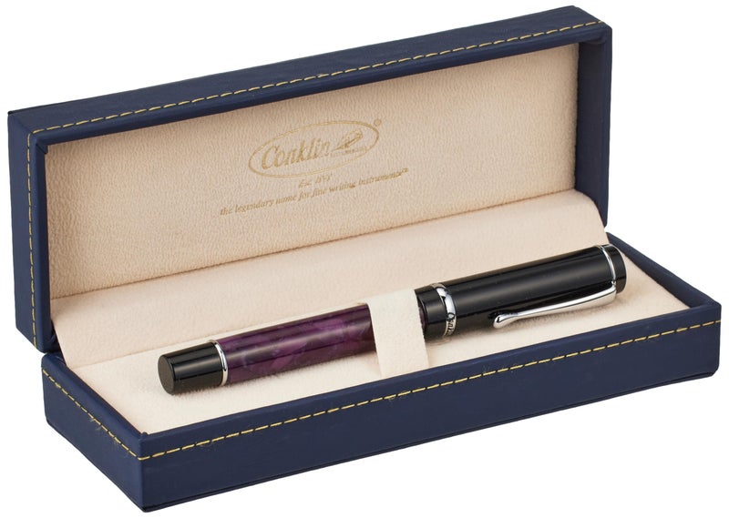 Conklin Duragraph Fountain Pen Purple Nights - Medium Nib, Elegant Writing Instrument with Rich Purple Finish - Image 4