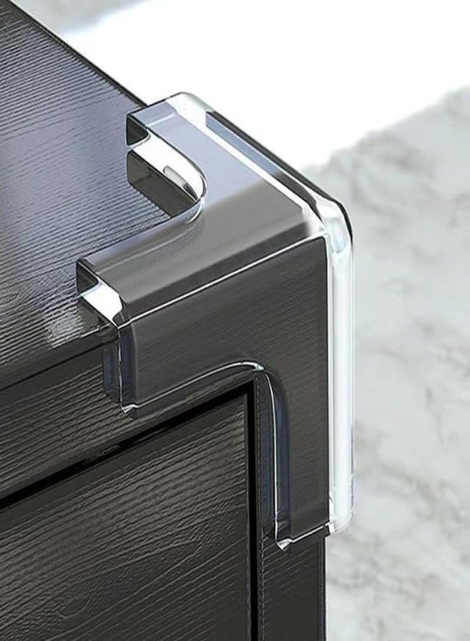 Estervig مجموعة إيسترفيج المكونة من 8 قطع من واقيات زوايا الأطفال على شكل حرف T، واقيات حواف شفافة من السيليكون الناعم لزوايا الأثاث، وسائد لاصقة لحماية حواف الطاولات الحادة من عبث الأطفال، مصدات حواف شفافة لحماية الأطفال - Image 1