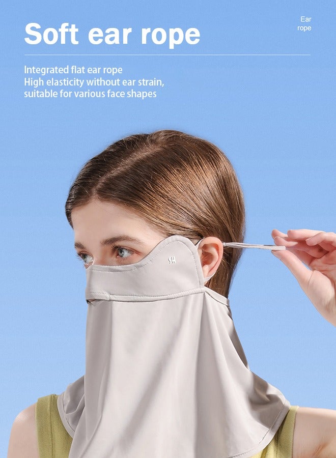 Fanski UPF 50+ Unisex Breathable Cooling Face Cover Sun UV Protection Earloop Neck Gaiter Scarf for Summer Outdoor Activities - Image 4