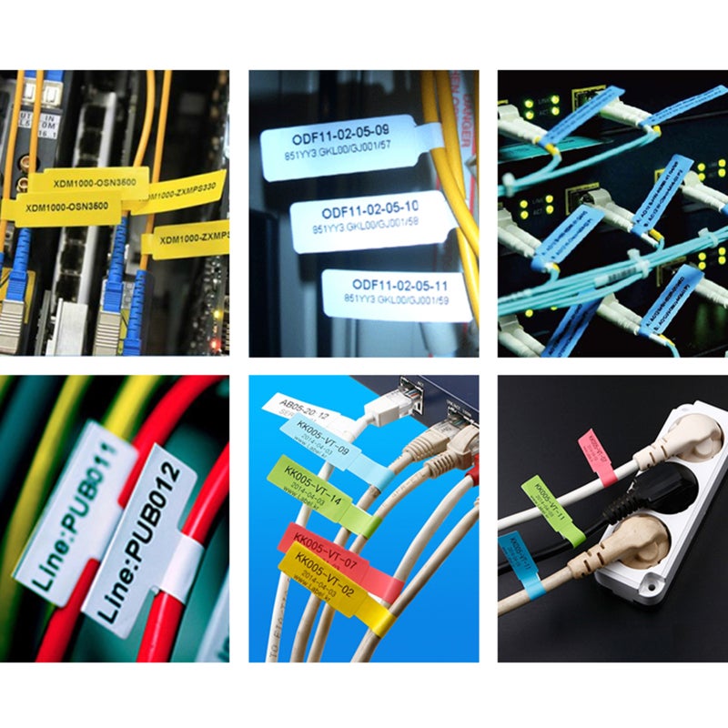 ملصقات الكابلات الحرارية نوع P مقاس 30×45 مم 50 مم 80 ورقة أحمر: سطح أملس مسطح لطباعة واضحة، التصاق قوي، مقاوم للماء والزيت ومقاوم للخدش والتمزق، مستلزمات طابعة الملصقات لتحديد الأسلاك - Image 2