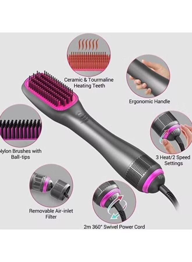 Ceramic Dryer And Styler Black Pink - Image 2