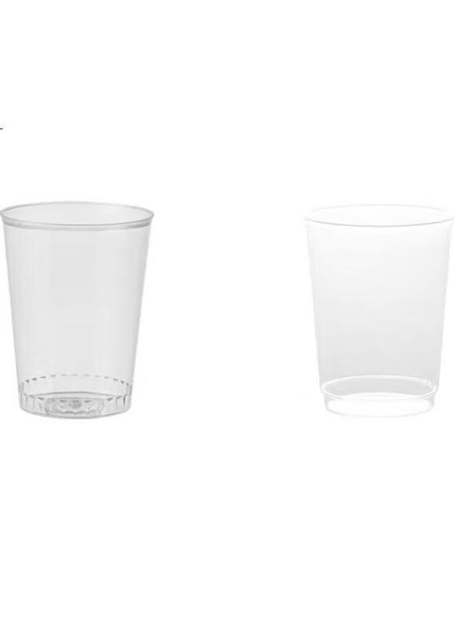 Baijie Disposable Cups, Aviation Cups, Hard Plastic Cups, Straight Cylindrical Cups For Drinks, Beer And Liquor, 300Ml, 50 Pieces - Image 2
