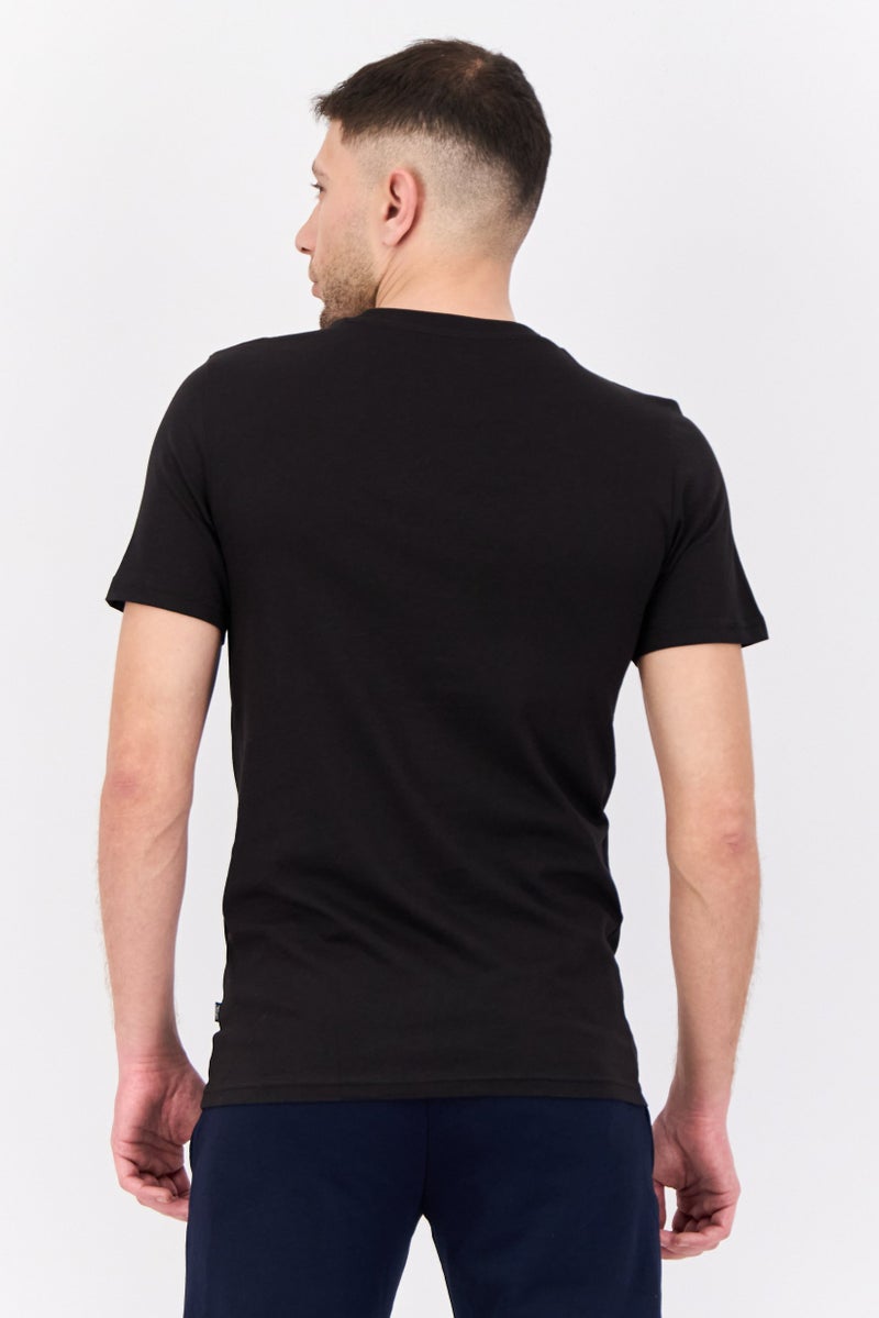 PUMA Men Sportswear Fit Brand Logo Short Sleeves Outdoor T-Shirt, Black - Image 3