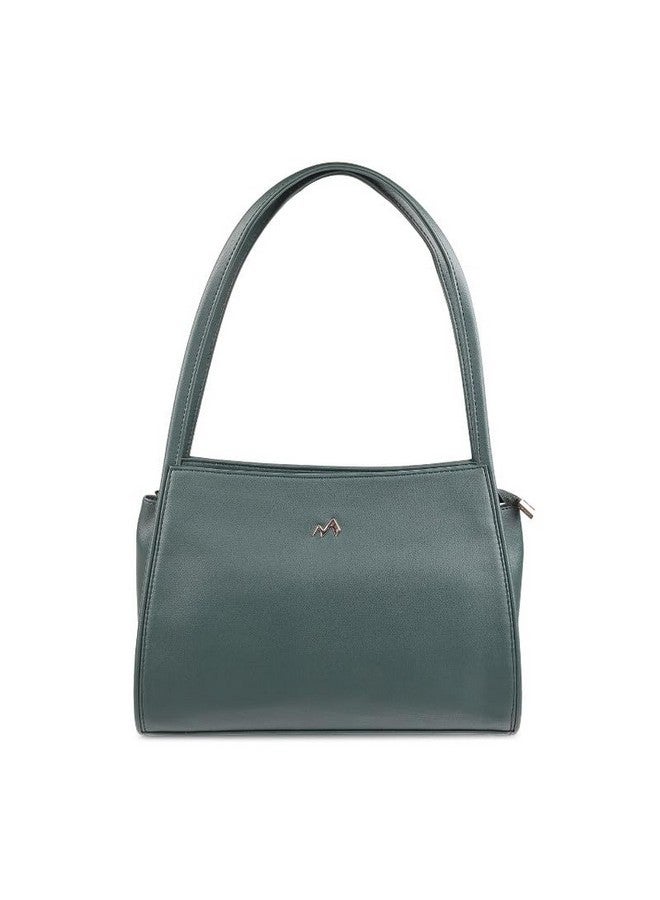 Metro Green Faux Leather Premium Zipper Casual Shoulder Bag For Women - Image 1