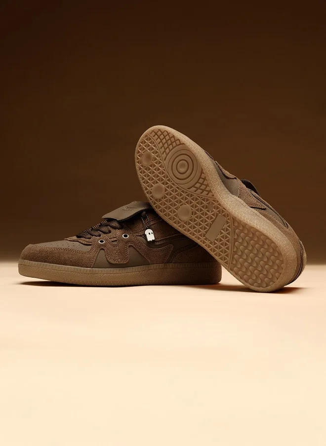 The Souled Store  The Souled Store Men UBZ Legacy Printed Brown Low Top Sneakers  | Best Price UAE