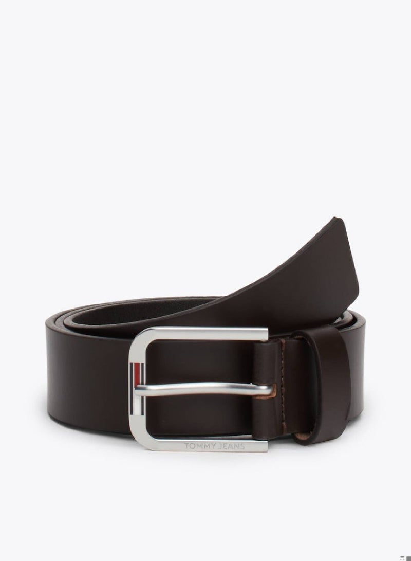 TOMMY JEANS Leather Square Buckle Belt - Image 1