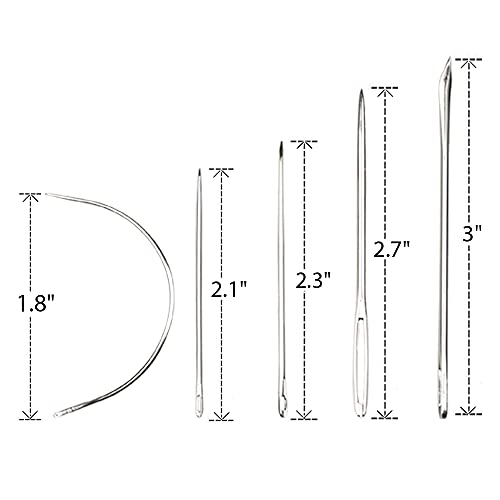 Eketirry Hand Sewing Needle Kit, Heavy Duty Household Hand Needles for for Home Upholstery Carpet Leather Canvas Repair (7 Pieces) - Image 2
