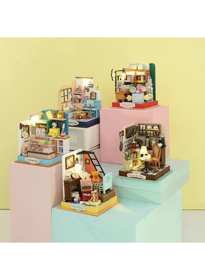 Bluejw Hongda Diy Cabin Tuyi Coffee Wooden Handmade Building Assembled Mini Cabin Creative Toy Ornaments Gift Giving - Image 3