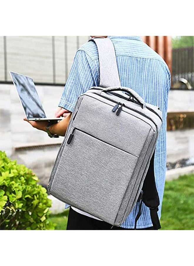Laptop Backpack Travel Computer Bag Business Anti-theft Backpack with Usb Charging Port Laptop Waterproof Computer Bag - Grey