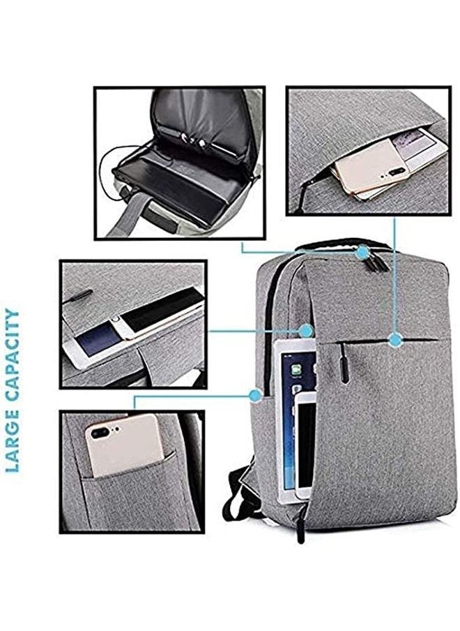 Laptop Backpack Travel Computer Bag Business Anti-theft Backpack with Usb Charging Port Laptop Waterproof Computer Bag - Grey