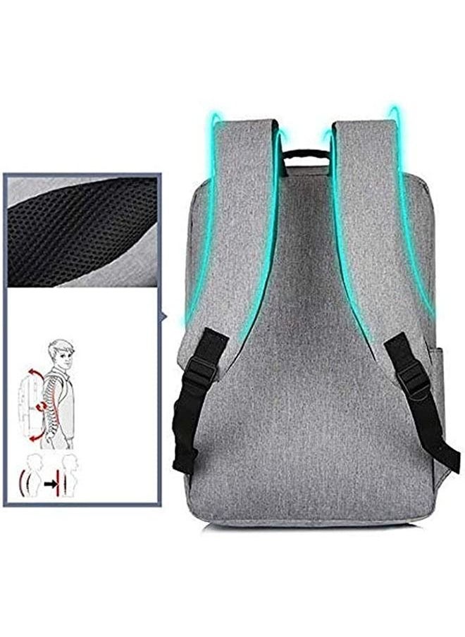Laptop Backpack Travel Computer Bag Business Anti-theft Backpack with Usb Charging Port Laptop Waterproof Computer Bag - Grey