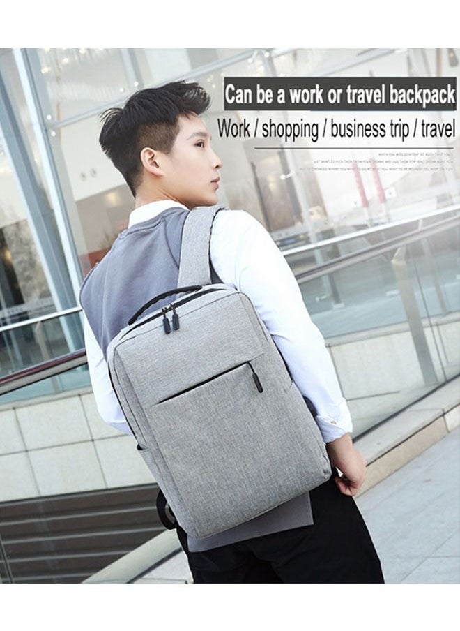 Laptop Backpack Travel Computer Bag Business Anti-theft Backpack with Usb Charging Port Laptop Waterproof Computer Bag - Grey