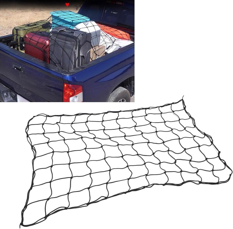Heavy Duty Roof Rack Organizer Net, Cargo Net for Pickup Truck Trailer SUV ATV UTV Boat, Sturdy Nylon Roof Rack Storage Net with Carabiner Clips, Versatile Vehicle Cargo Organizer (120 * 90CM) - Image 5