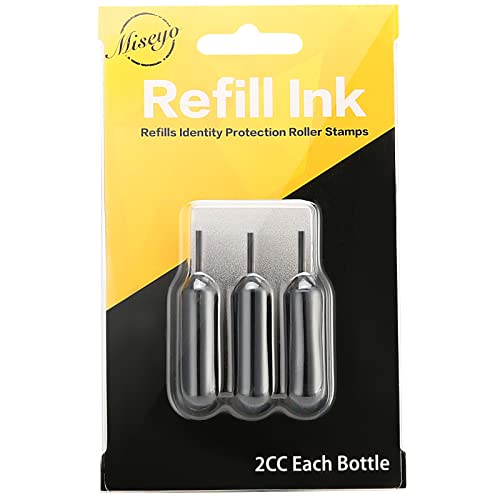 Miseyo Roller Stamp Refill Ink - 3 Pack - Black Ink - Image 1