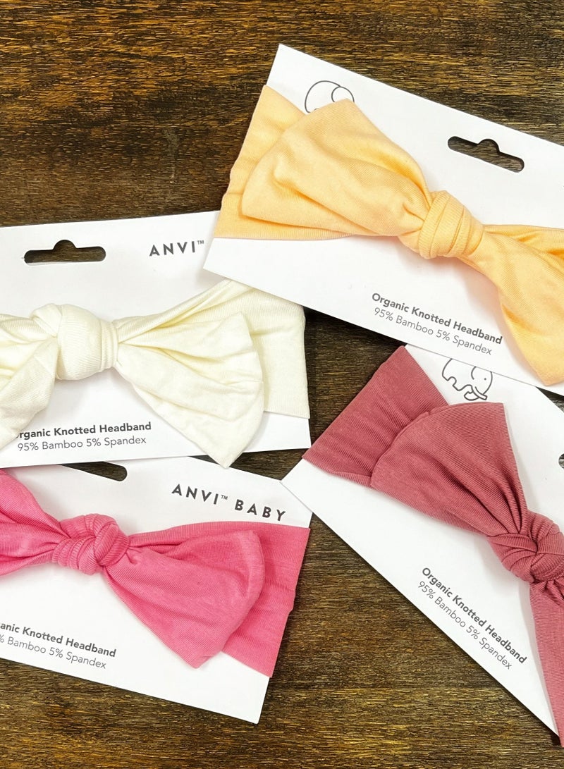 أنفي بيبي طوق رأس عضوي معقود بنفسجي - Image 2