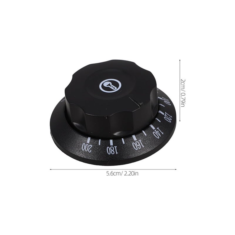 2pcs Universal Replacement Oven Knobs Black 60 200 Degree Temperature Control Thermostat Covers - Image 3