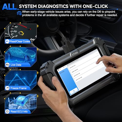 XTOOL OBD2 Scanner Diagnostic Tool XTOOL D6: All System Scanner for Car with Free Updates, 15 Resets, Throttle Body Relearn, ABS Bleed, FCA AutoAuth & CAN FD, 2025 Upgrade Ver. of XTOOL D5/D5S - Image 2