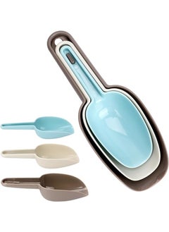 Generic 3 Pcs Ice Scoop Set Flour Scoop for Canisters Multi Purpose Plastic Kitchen Scoops Canisters Pet Food Scoop Plastic Scoops for Dry Goods Flour Coffee Beans Candy Popcorn  - Image 1
