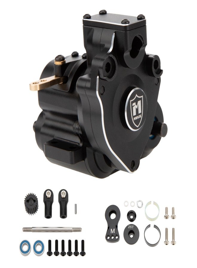 MEUS RACING Dual Speed Transmission Overdrive Gearbox for Vanquish Optic H10 1/10 RC Crawler (Black) - Image 1