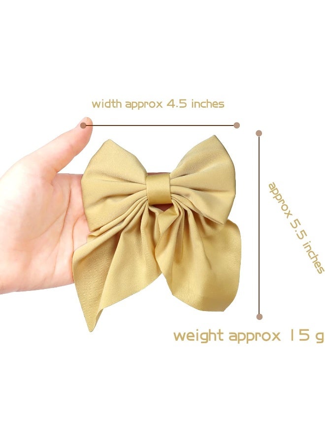 ALinmo 20PCS 5" Fable Girls Hair Bows Satin Ribbon Hair Bows Clips Large Bows Alligator Clips Hair Barrettes Hair Accessories for Little Girls Toddlers Teens Kids - Image 3