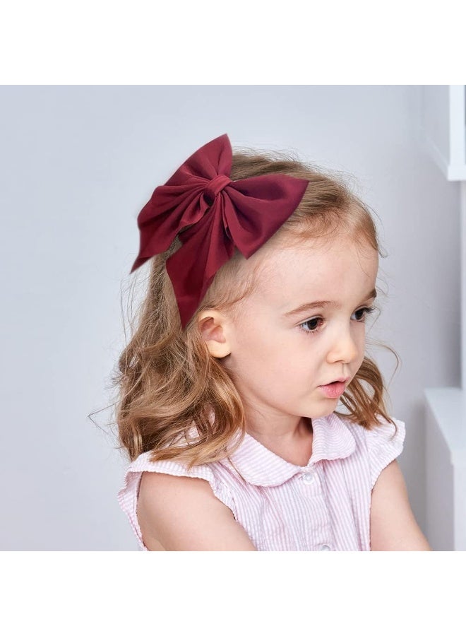 ALinmo 20PCS 5" Fable Girls Hair Bows Satin Ribbon Hair Bows Clips Large Bows Alligator Clips Hair Barrettes Hair Accessories for Little Girls Toddlers Teens Kids - Image 4