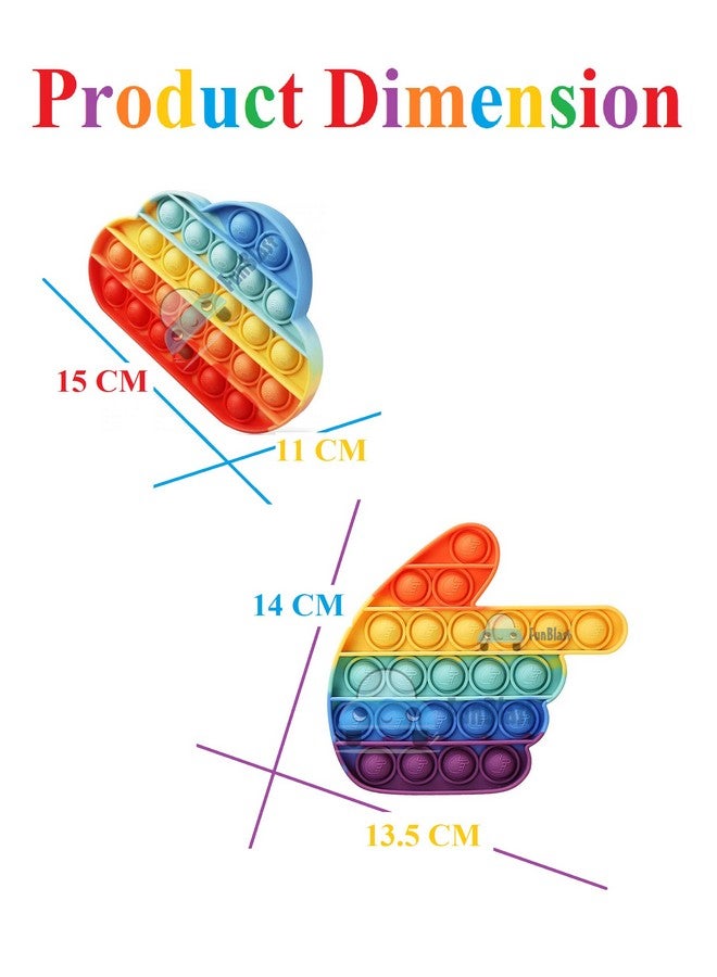 فنبلاست مجموعة FunBlast Pop it (عبوة من لعبتين Popit)، ألعاب أطفال، ألعاب فيدجيت، لعبة Pop it، لعبة Push Pop Bubble Fidget الحسية، لعبة تخفيف التوتر Fidget الحسية، هدايا مبتكرة للبنات والأولاد والأطفال (22) - Image 2
