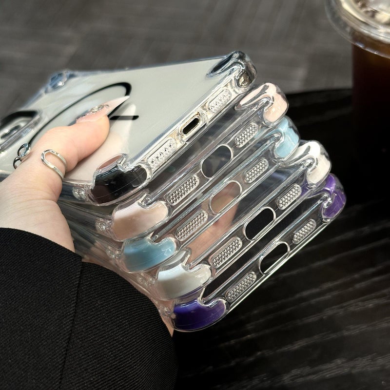 erorex For iPhone 15 Plus Contrast Color Airbag Magsafe TPU Full Coverage Phone Case(Pink) - Image 5