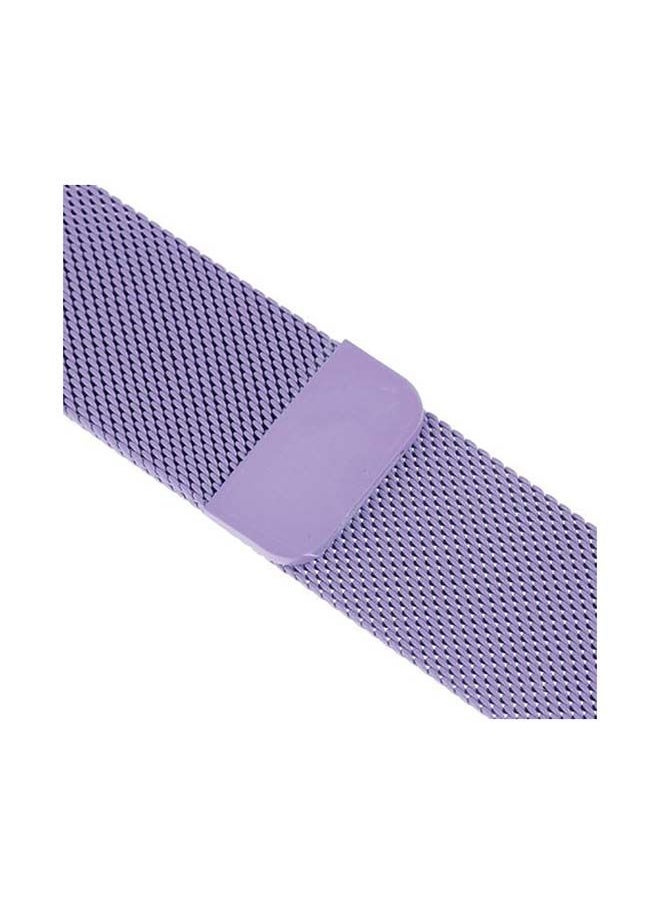 NIBEMINENT - Milanese Loop Stainless Steel Replacement Band for Apple Watch Series 7 45mm Violet - Image 1