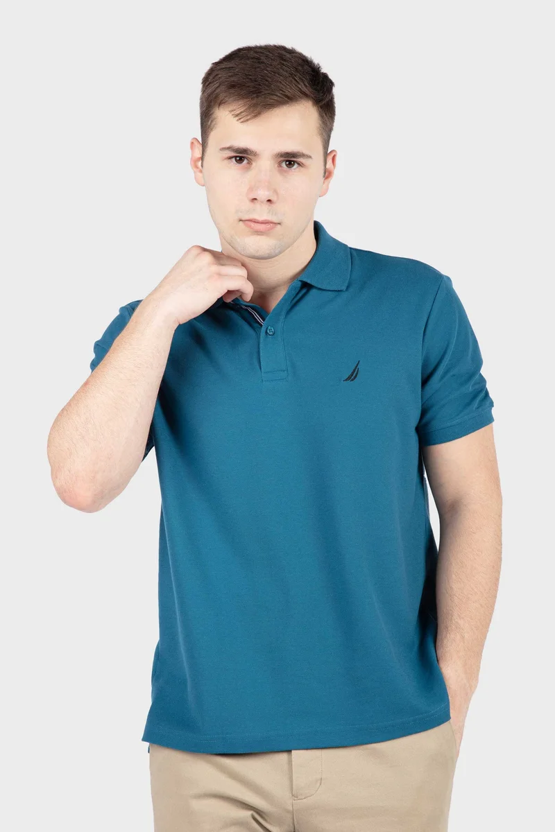 NAUTICA Men's Deck Solid Polo