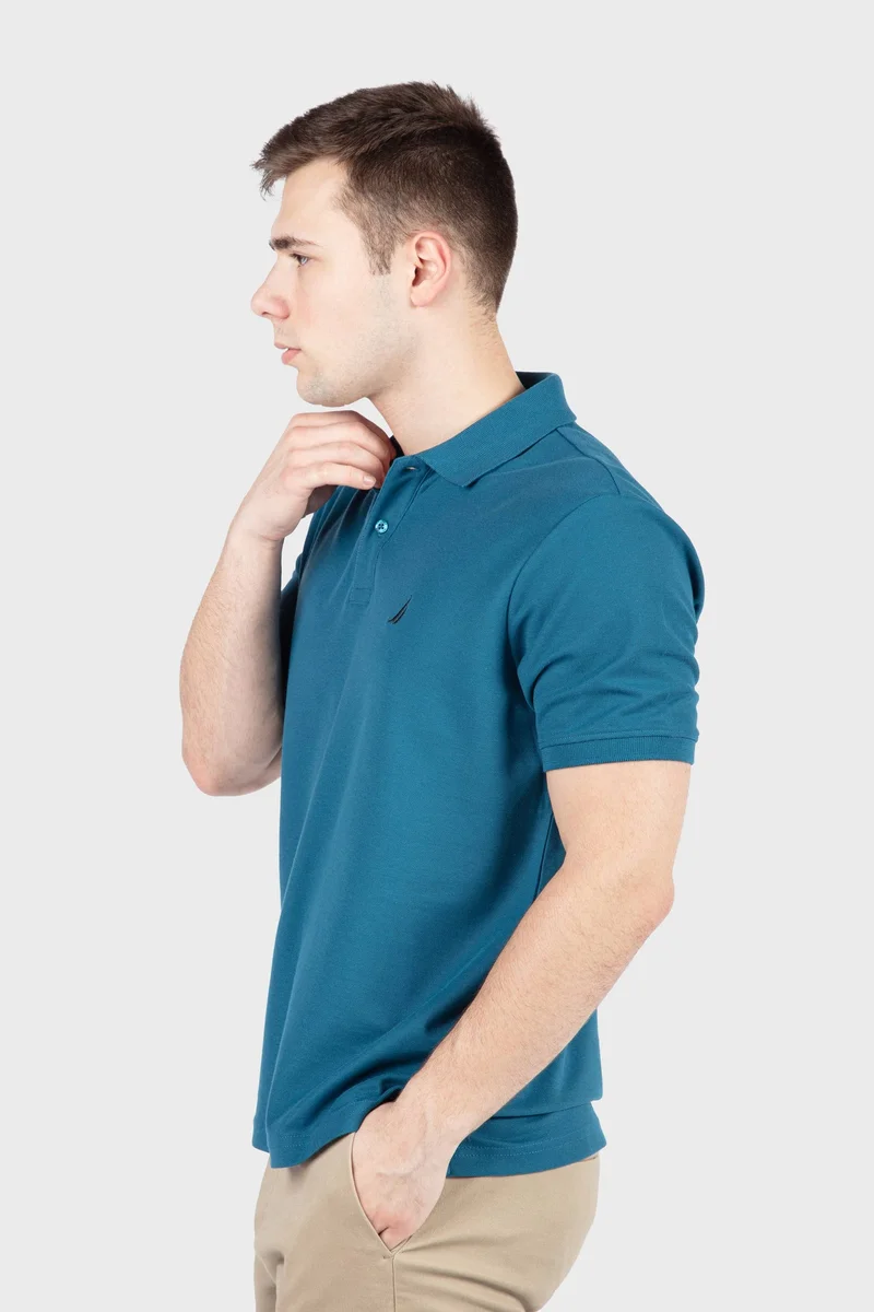 NAUTICA Men's Deck Solid Polo