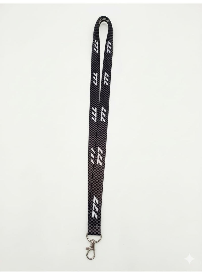 Fighter Gifts 777 GREY CHECKERED LANYARD - Image 2