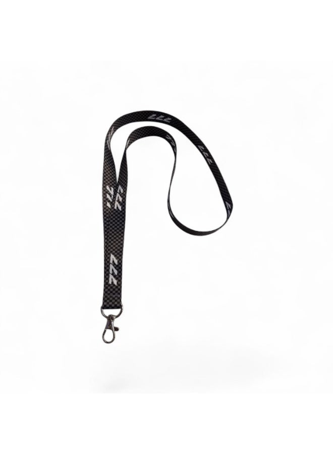 Fighter Gifts 777 GREY CHECKERED LANYARD - Image 1